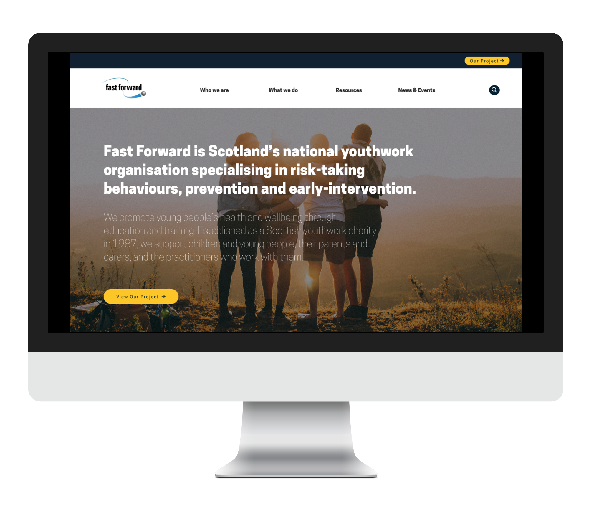 Web design image from the internship project at Fast_Forward