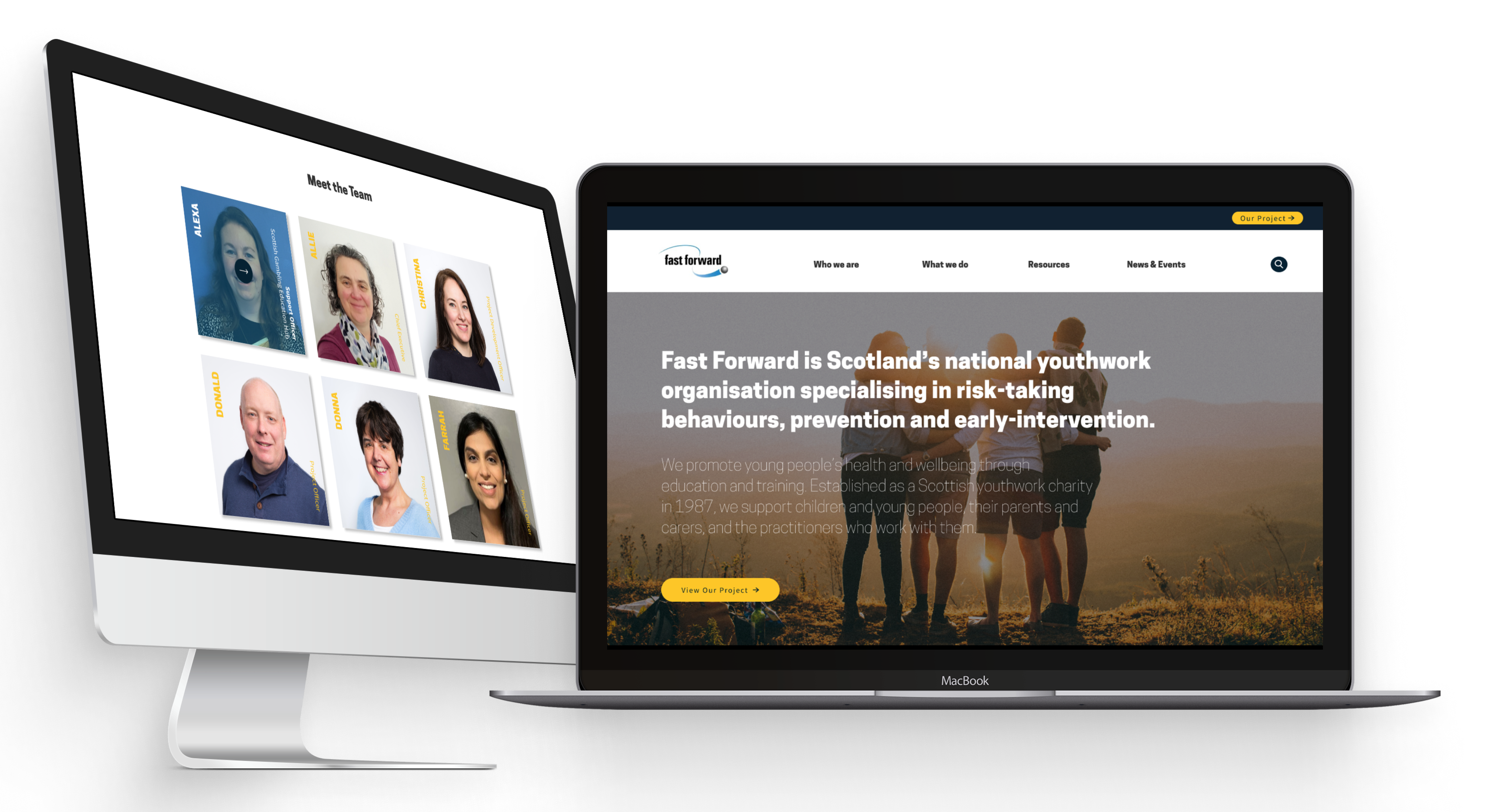 Web design image for the internship project page