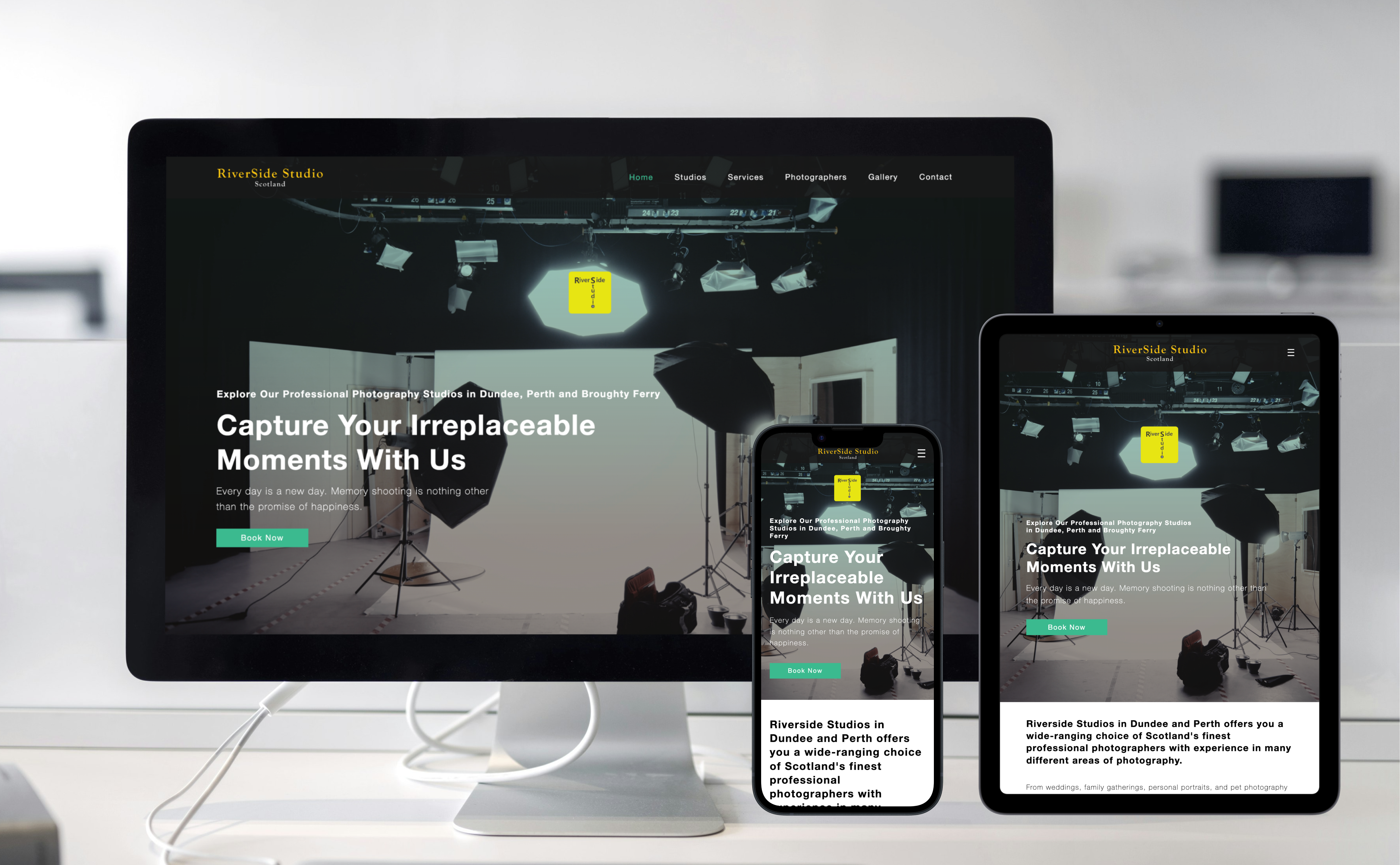 Image of the website design project RiverSide Studio